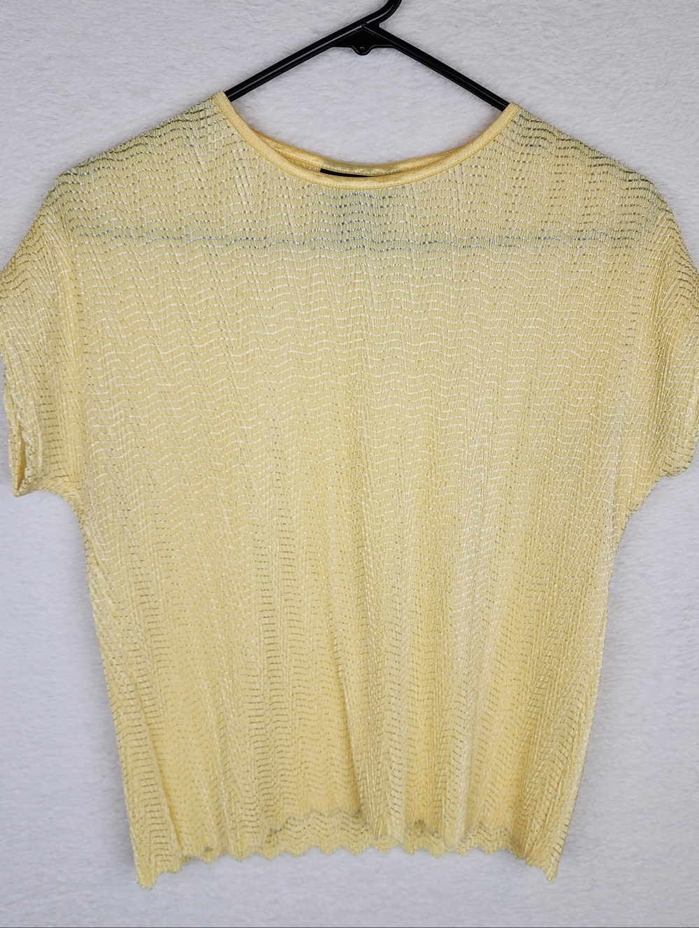 VINTAGE Lana Lee Textured Yellow Top S